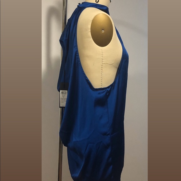 Blue open side Dress - Picture 3 of 4